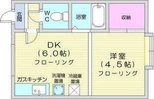 東区役所前駅 徒歩4分 2階の物件間取画像